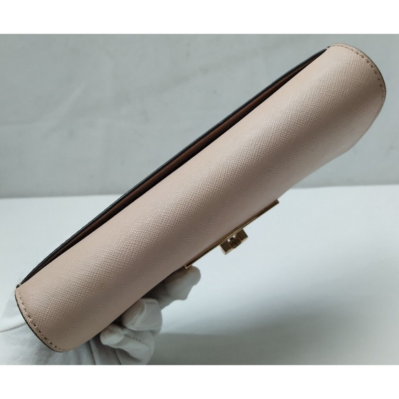 Michael Kors Pink Crossgrain Leather Pushlock Credit Card Bifold Wallet - Picture 6 of 16